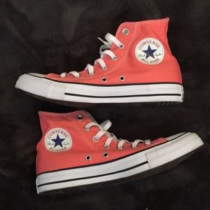 Pink High Top Converse, Women’s Size 8